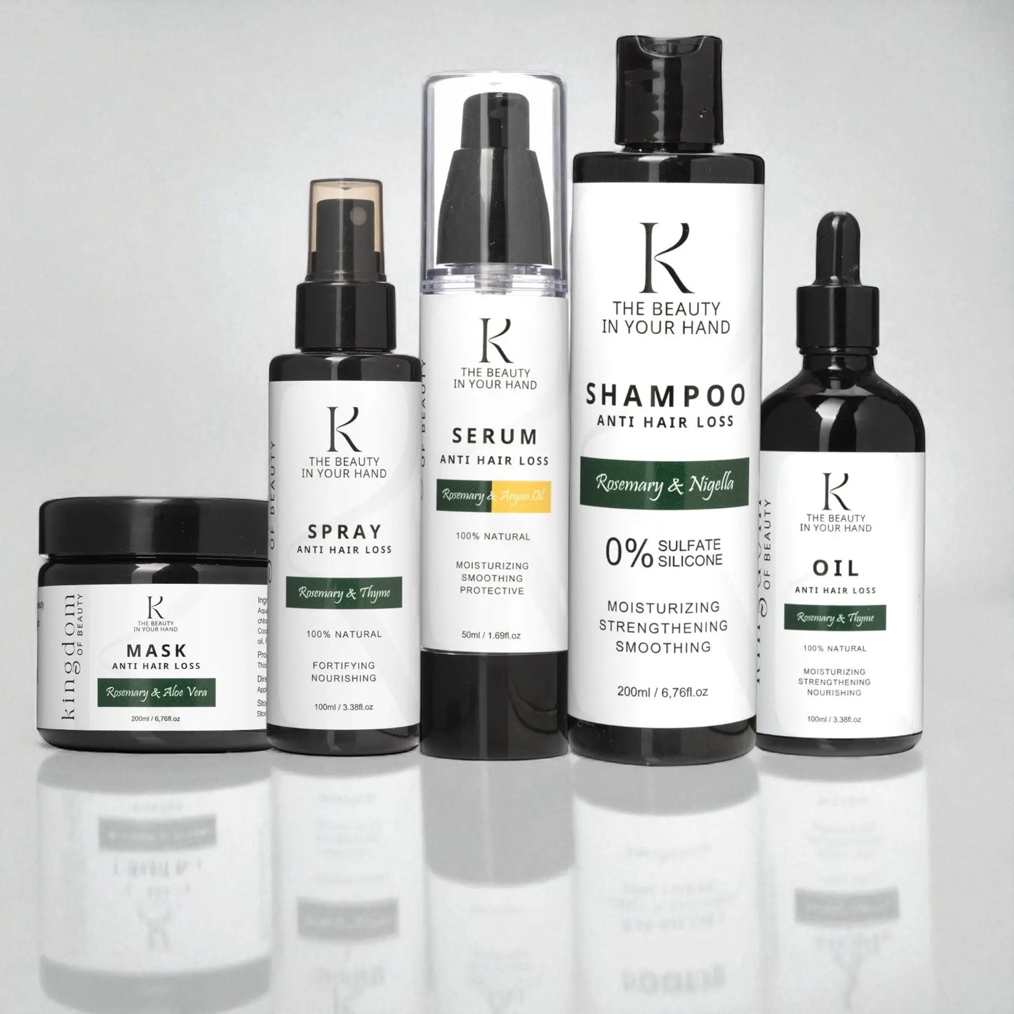 Rosemary Hair Care Set | Natural Shampoo, Mask, Oil & Serum | Herbal Hair Routine - kingdomofbeauty