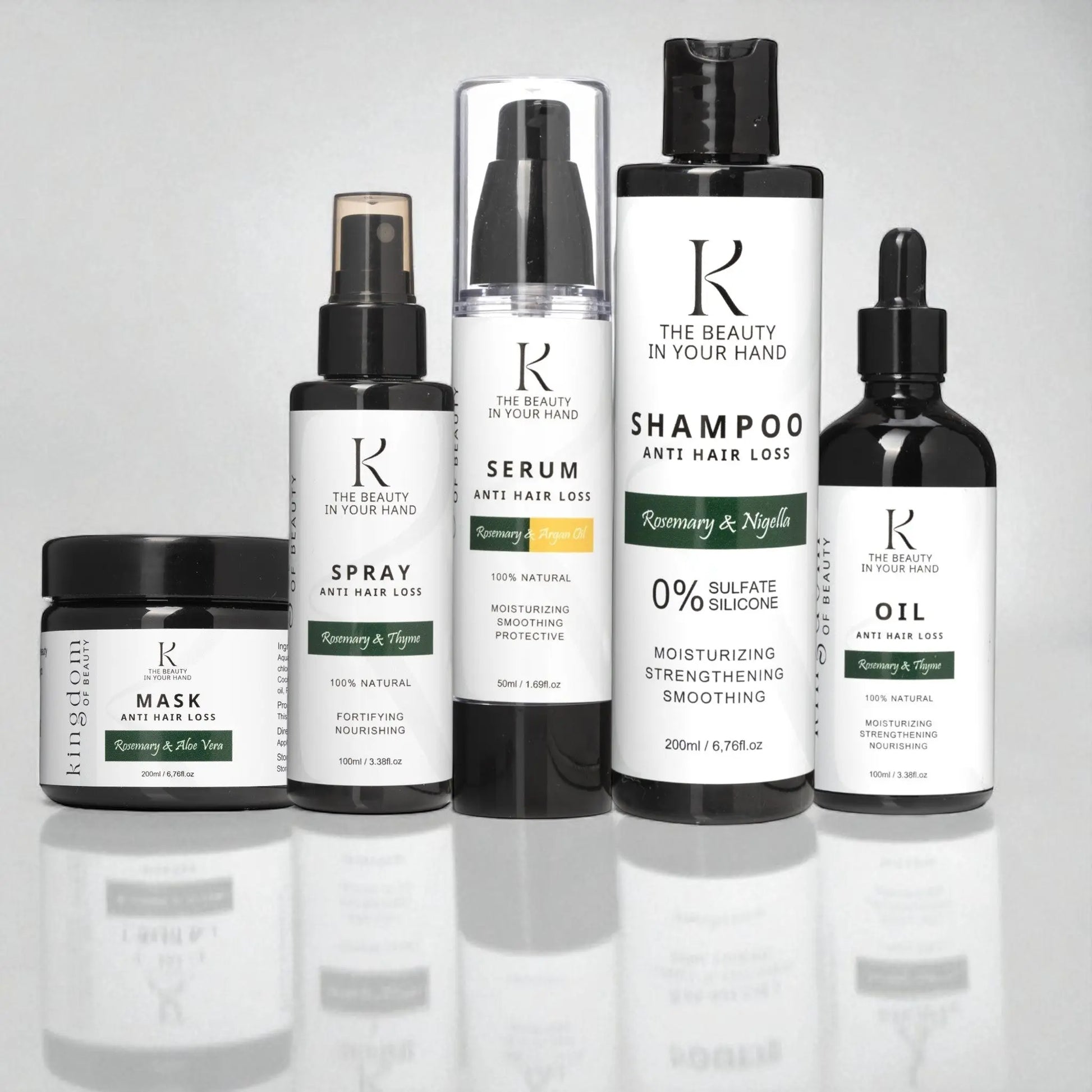 Rosemary Hair Care Set | Natural Shampoo, Mask, Oil & Serum | Herbal Hair Routine - kingdomofbeauty